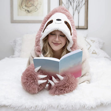 Adorable Cartoon Hooded Blanket Robe – Perfect for Lounging